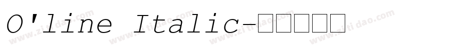 O'line Italic字体转换